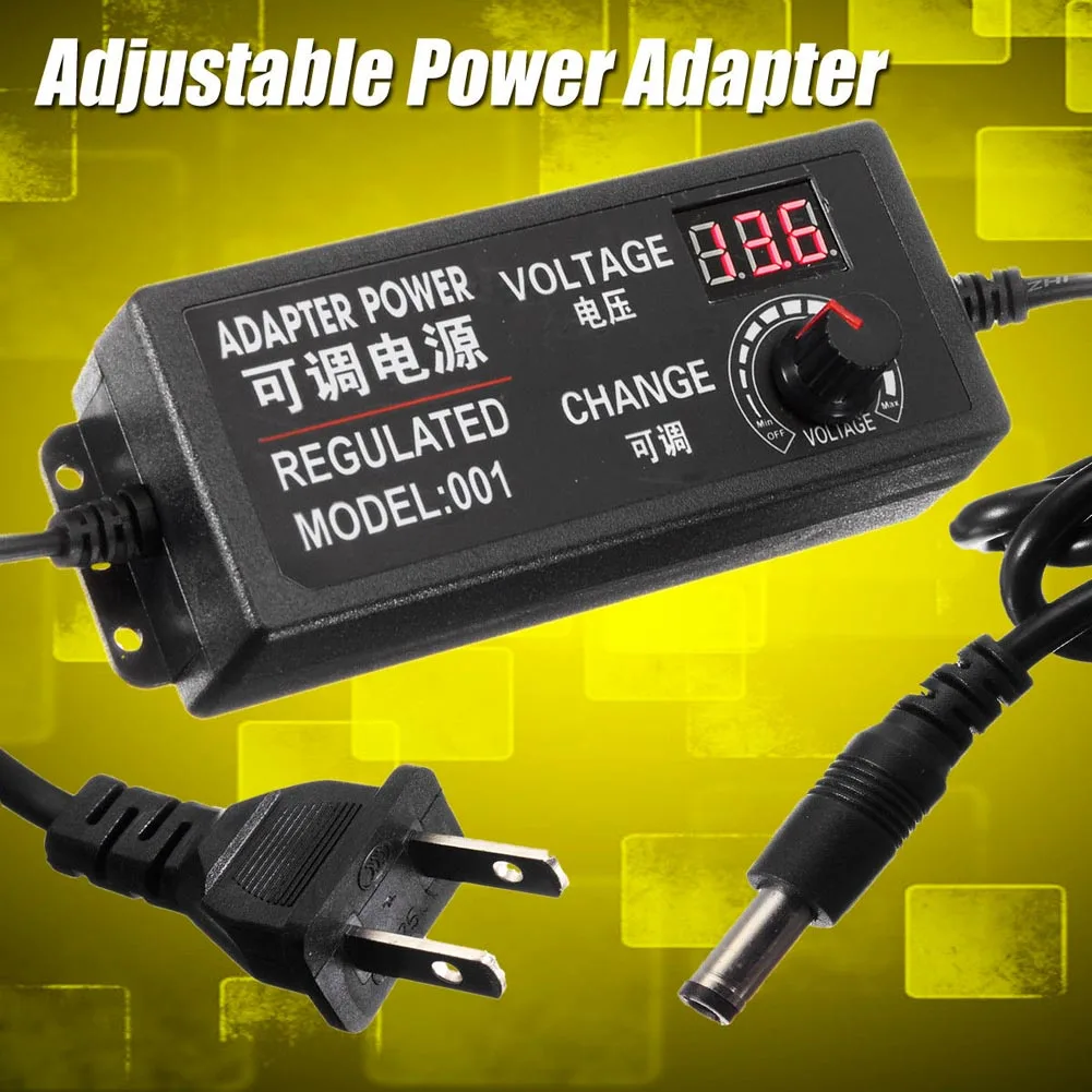 

AC/DC Supply 9-24V 3A 72W Adjustable Power Adapter Speed Control Volt Display ALI88
