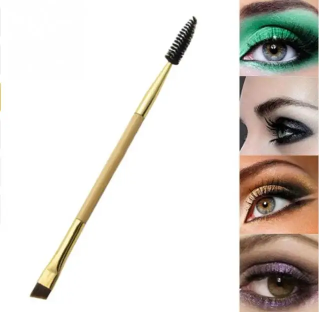 فرش للماكياج الحاجب فرشاة + الحاجب مشط Spoolie فرشاة الحاجب ماكياج فرش الجمال أساسيات العين عشوائي اللون