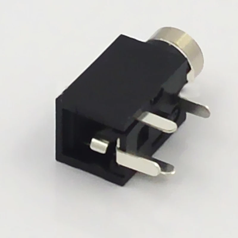 100pcs 2 5mm Headphone Jack Audio Connector Safe Charge Four pin Socket PJ 210C 2 5 Audio Socket Plug Copper