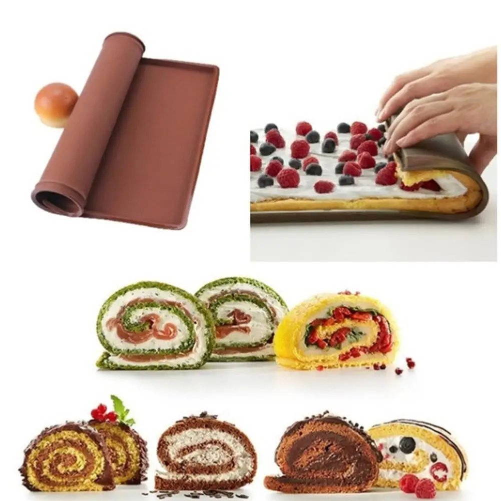 

LanLan Non-stick Leakproof Silicone Mat for Cake Dough Making Oven Baking