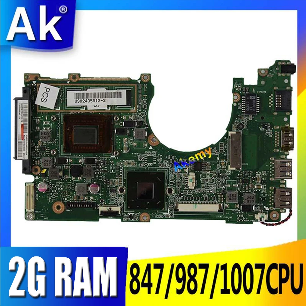 AK X202E материнская плата для ноутбука For Asus X201E S200E X201EP тест оригинальная 2G RAM