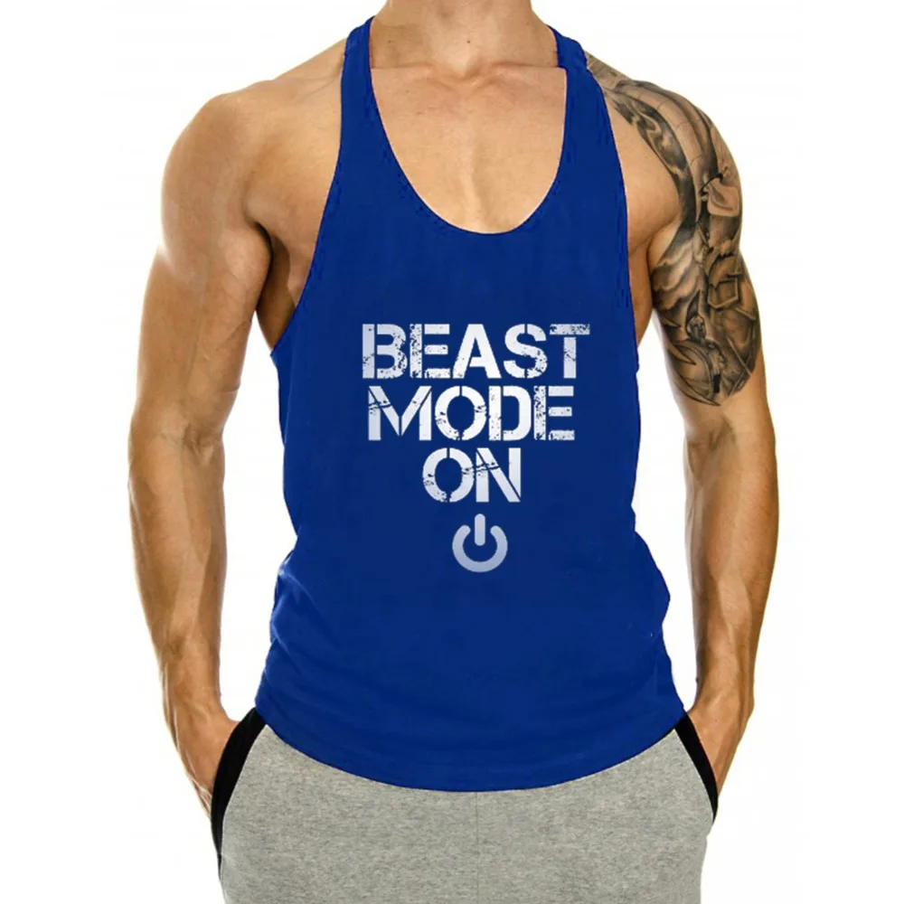 Men's Crossfit Beast Mode Bodybuilding Singlets Tank tops Man Fashion