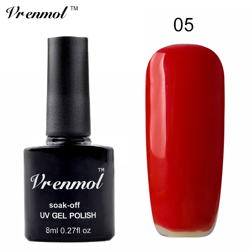 Vrenmol 8 мл Праймер Блеск Цвета УФ-гель для ногтей Перманентный Устойчивый лак Esmaltes ногти маникюрный набор - Цвет: 05