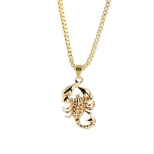 

Simple Allah Islam Hip hop Scorpion Necklace For Women/girls Gold best friends Color necklaces pendants fashion Jewelry gift