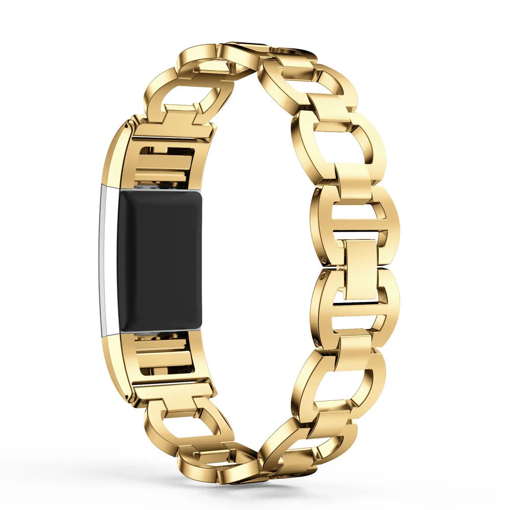 

Genuine Stainless Steel Bracelet Smart Watch Band Strap For Fitbit Charge 2 Mesh Watch Band Strap Bracelet black silver gold