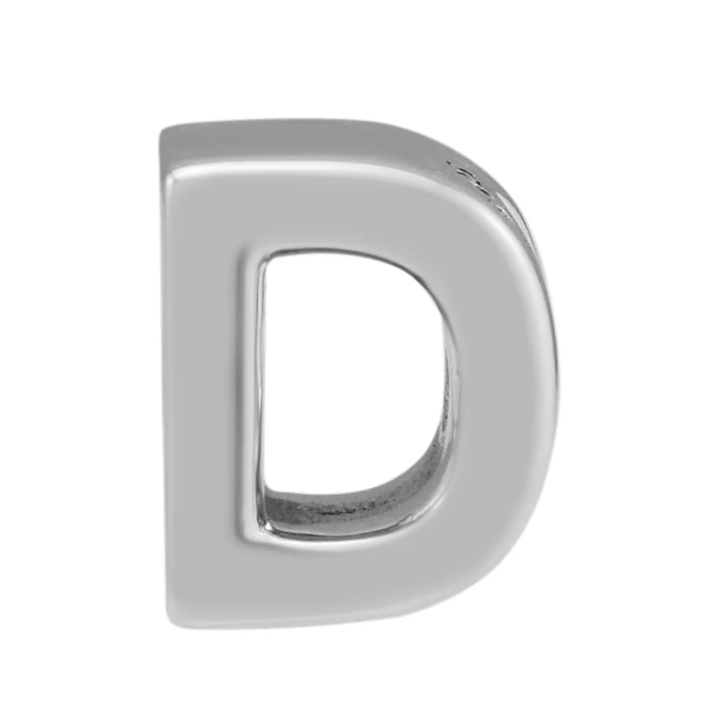 

Fits Pandora Bracelet Alphabet Charms Original Beads for Jewelry Making Letter D Charm 100% 925 Sterling Silver Jewelry L17D