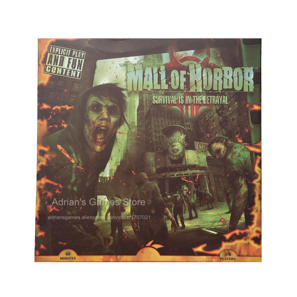 Mall of Horror зомби рынок настольные игры 3 6 игроков ужасов настольная игра Zombies Board