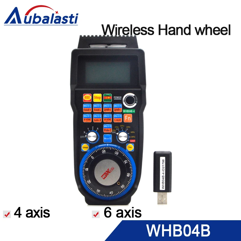 

MACH3 Wireless Handwheel 4 6 AxisCNC MPG Handwheel Manual USB Receiver 40 meters transmission distance WHB04B
