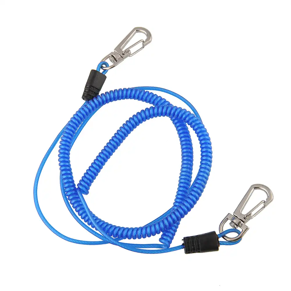 2 Pcs Safety Fly Fishing Lanyard Landing Cord Camping Ropes Secure Coiled Useful