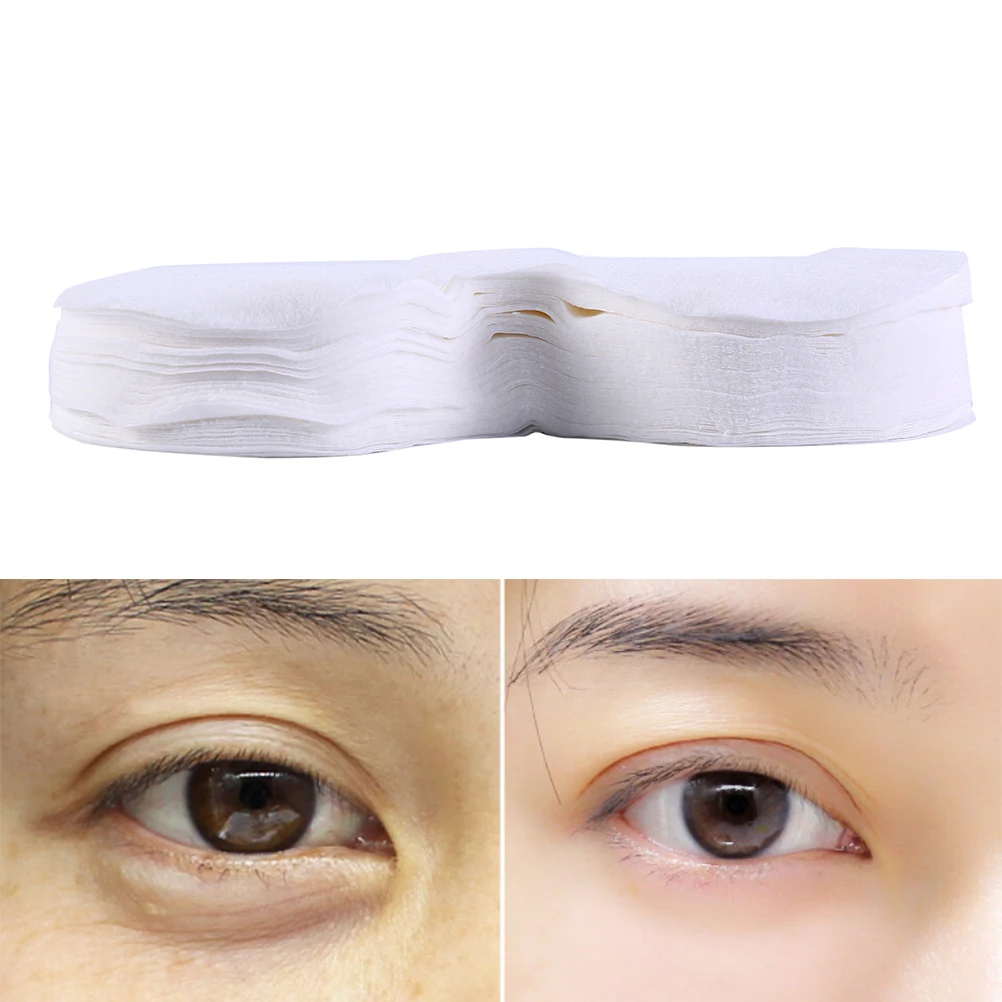Disposable Eye Mask 100Pcs Ultrathin Cotton Disposable Eye Mask DIY Natural Cotton Eye Paper Mask For Women Essential Product