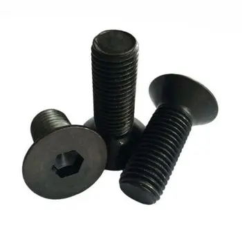 

30 PCS M1.6 x 5mm Allen Bolt Hex Socket Flat Head Screw Alloy Bolts Screws Black