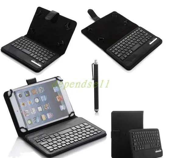 Cheap Silicon Wireless Keyboard Bluetooth Case Cover For iPad mini 1 2 3 Keyboard PU Bracket Stand Cases