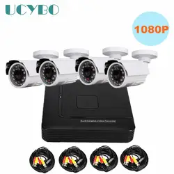 4ch камера безопасности CCTV AHD dvr камеры системы Открытый ИК ночного vision1080P HD 2000TVL камеры видеокамера наблюдения комбинированный комплект
