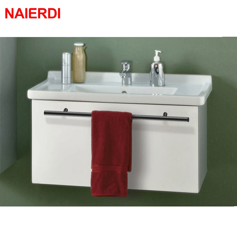 NAIERDI Cabinet Pull Diameter 10mm Stainless Steel Handles 2" ~ 24'' Kitchen Door T Bar Straight Handle Knobs Furniture Hardware furniture handles kitchen door handles