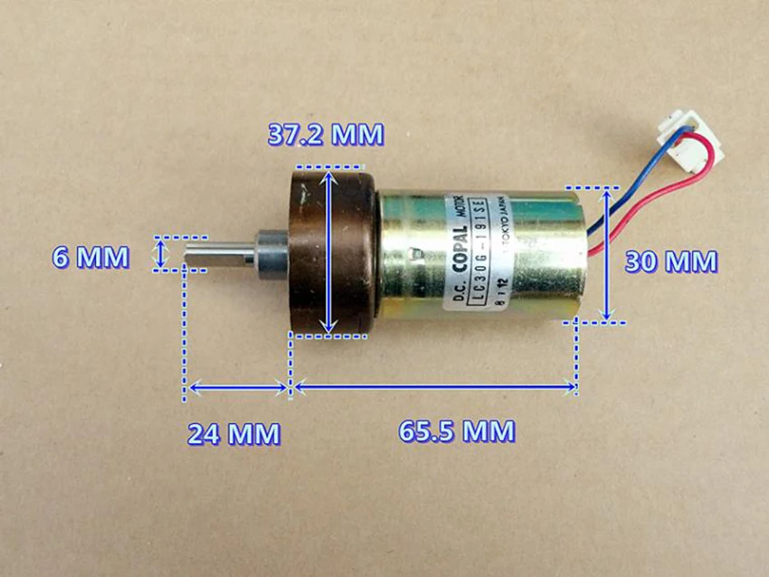 Большой крутящий момент DC12V-24V мотор-редуктор хорошая точность передачи DC24V 65MA 230 RPM Мотор-редуктор ed для копира/принтера DIY аксессуары