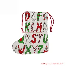 New sublimation blank linen christmas drawstring bag hot transfer printing blank diy consumables 18*38CM 5pieces/lot
