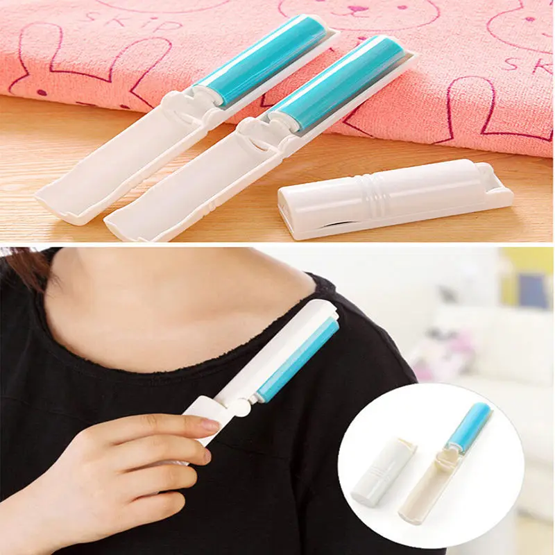 

High Quality Travel Portable Washable Lint Sticky Roller Hair Dust Remover Clothes Foldaway
