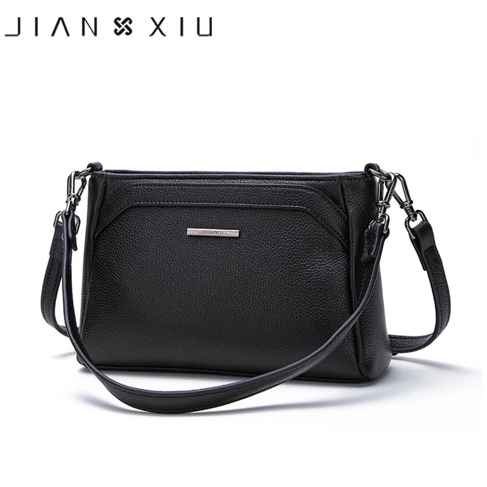 

JIANXIU Brand Women Messenger Bags Female Shoulder Crossbody Litchi Texture Genuine Leather Handbag 2019 Newest Small Tote Bag