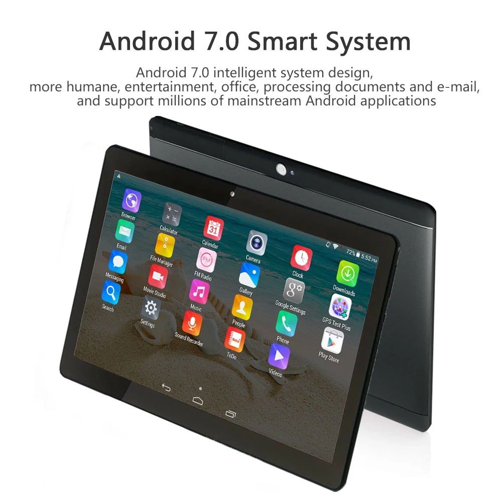 10.1 Inch Tablette Enfa Quad Core 4 GB RAM 32 GB ROM 1280 800 IPS Android 7.0 GPS Bluetooth FM Wifi Tablets Tablet Pc ANRY 101