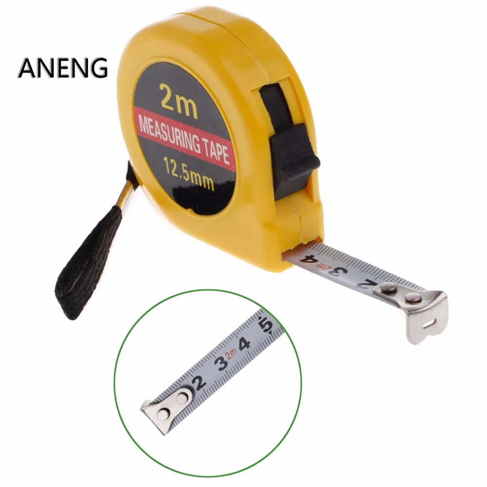 

ANENG Mini Pocket 2m Retractable Tape Measure Ruler Tool Builders Home DIY Garage Rule