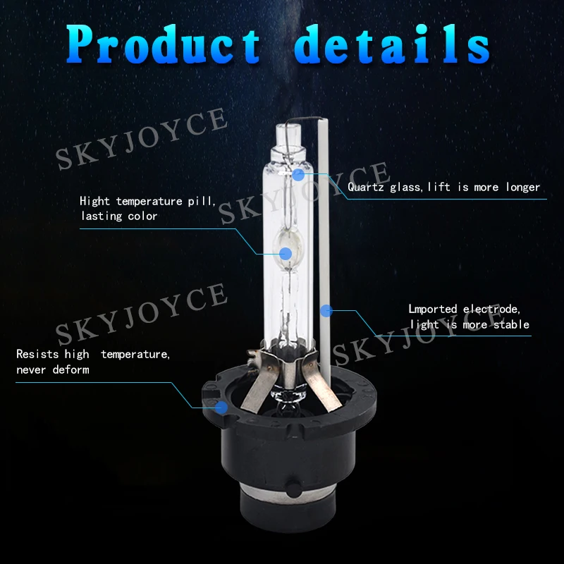 SKYJOYCE 35W 6000K D2S D4S HID лампочки 4300K 5000K 8000K металлический коготь 55W D2R D4R Автомобильные