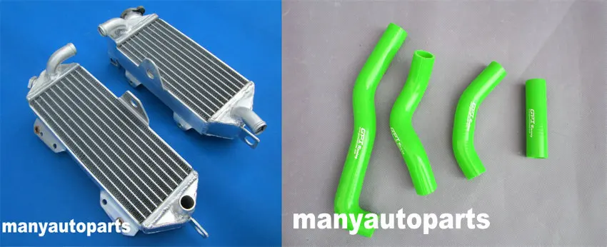 Для Kawasaki алюминиевый радиатор KX250/KX 250 1988 1989 88 89 & hose GREEN new|Радиаторы и запчасти| |