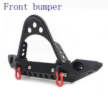 

1PC 1/10 Simulation Climbing Car Front Rear Bumper Metal Anti-collision Bar/ Spare Tire Carrier for 1:10 SCX10 90046 RC Car