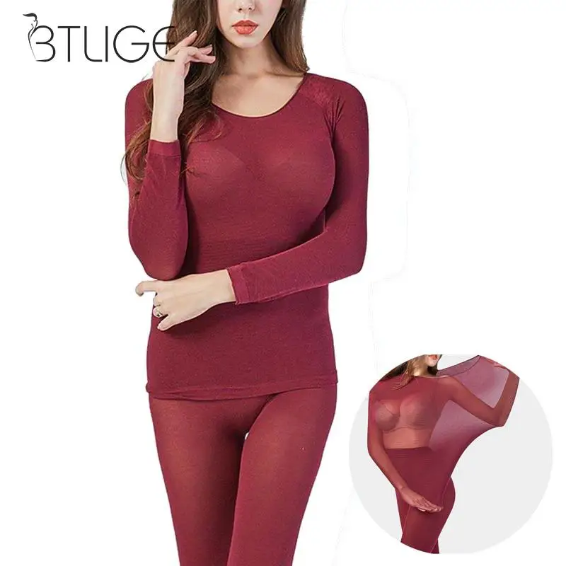 Women Winter 37 Degree Constant Temperature Thermal Underwear Ultra