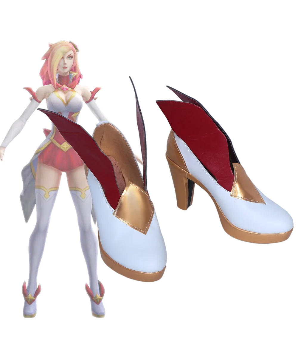 Туфли для косплея Miss Fortune обувь LOL охотник за головами белые туфли на высоком