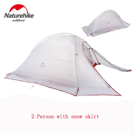 

NH high quality 2person double layers four-season rainproof waterproof camping outdoor tent with a snow skirt