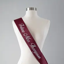 Золотая или Серебряная или черная будущая миссис Свадебная Невеста пояса на заказ цвет и надпись девичник Персонализированная лента для вечеринки