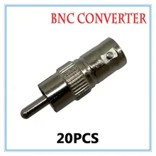 20pcs Gold BNC Female RCA Male Video Plug Coupler Connector to screw Video BNC Connector Adapter