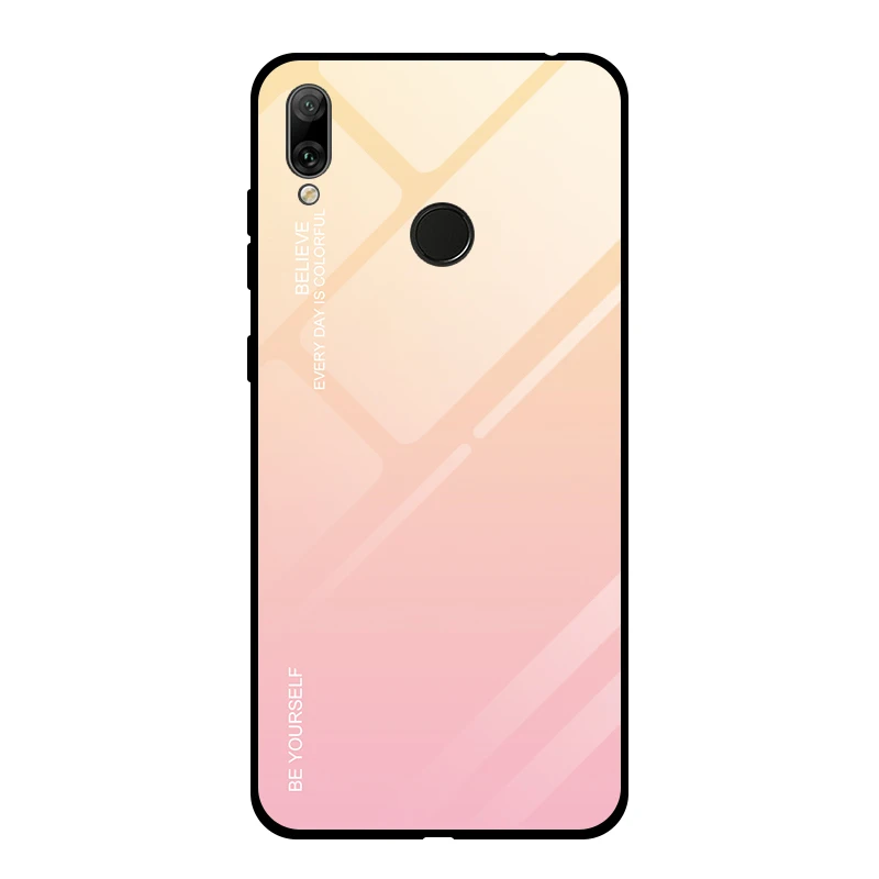 Чехол из закаленного стекла для huawei Y7 Prime Y6 Pro Y9 P Smart чехол для huawei P30 Pro P20 Lite Y7 Y6 Y5 чехол - Цвет: Pattern 1