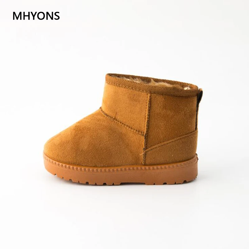 MHYONS/детские ботинки Обувь для малышей Теплые зимние детей Зимние с плюшевой
