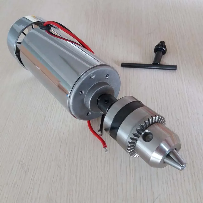 400 W DC husillo motor DC12-48V 12000 rpm y fresadora de grabado moler de refrigeración de aire de boca larga ajuste 1,5mm-10 mmspindle motor