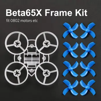

BETAFPV Beta65X 2S Whoop Frame Kit with 2 Sets 31mm 4-Blade Props 1.0mm Shaft Blue for 65mm2S Brushless Whoop Drone Like Beta65x
