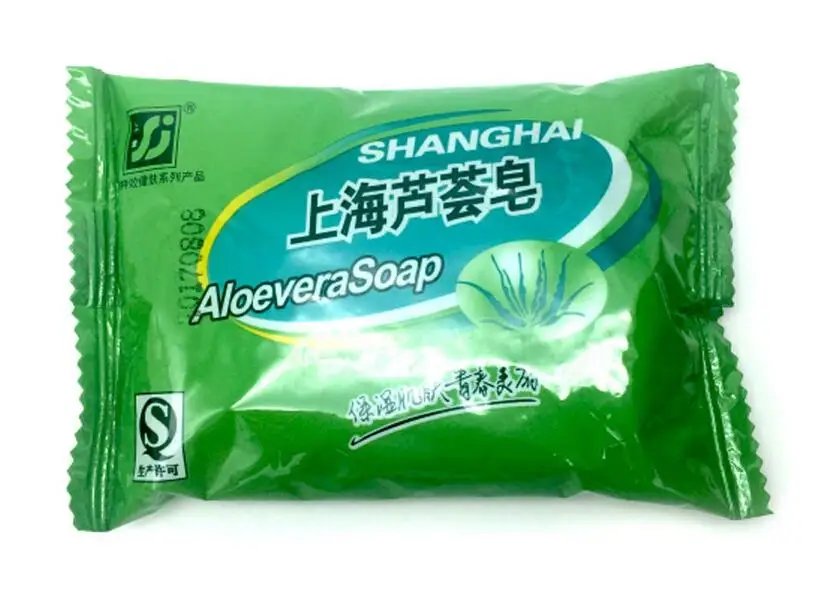 Шанхай серы алоэ вера и отбеливающих увлажняющий, питательный травянисто-зуд стерилизации антибактериальные очищающее мыло M34
