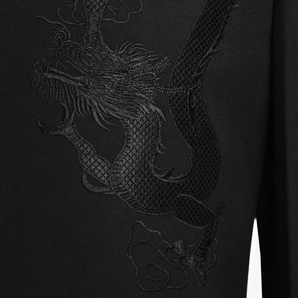 Chinese Tunic Suit Men's Traditional Stand Collar Suits Apec Leader Costume Male Embroidery Dragon Totem Suit Big size 4XL