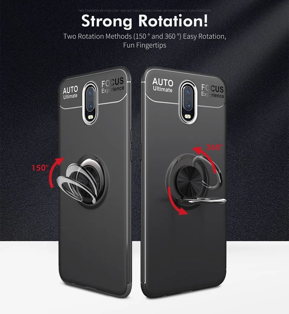 Oneplus6t Ring Case For Oneplus 6t Coque Soft Silicone Magnetic Holder Stand One Plus 6t Case For Oneplus 6 t 6 6t Cover Luxury  (6)