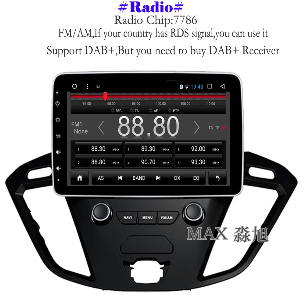 Excellent MAX Android 7.1 Car DVD Player For Ford Transit 2015 2016 2017 Car Radio RDS Head Unit Bluetooth 4G WiFi SWC GPS Free Maps 3