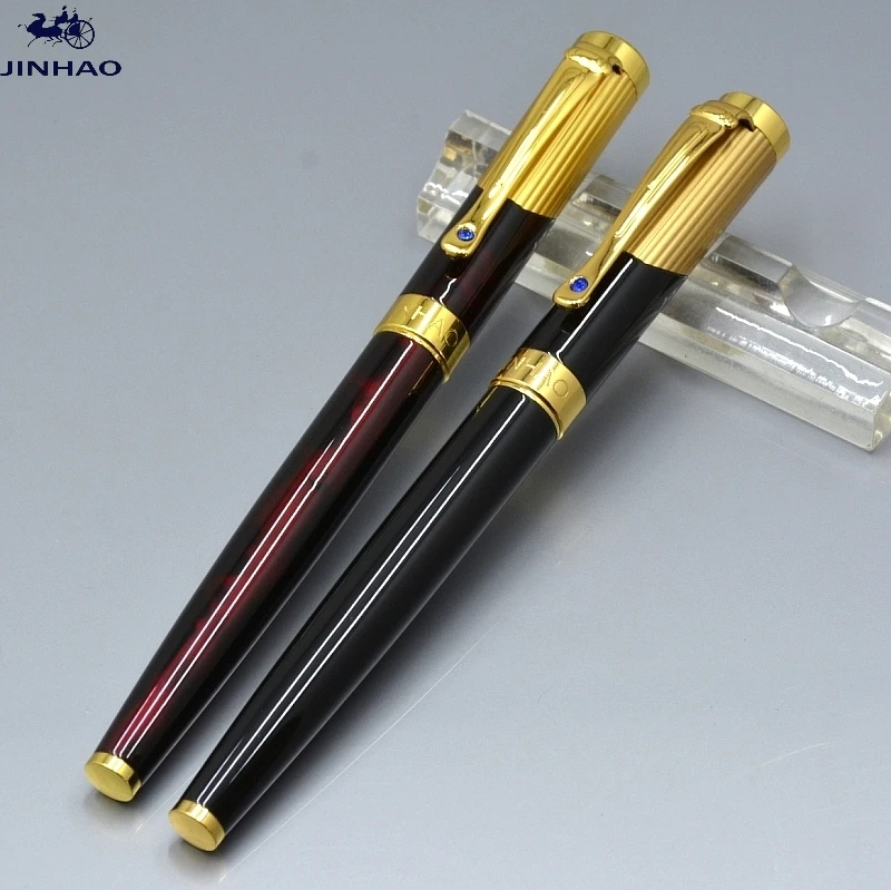Jinhao 9009 Милая винно-черная авторучка с алмазным зажимом канцелярский школьный офисный принадлежности гладкие металлические чернильные ручки для письма