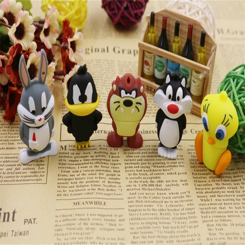 Cartoon Pendrive 128GB USB Flash Drive 64GB 32GB 16GB 8GB Pen Drive Bugs Bunny Daffy Duck Memoria USB Flash Disk Memory Stick