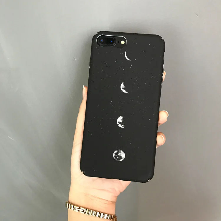 Fashion Space Eclipse of the Moon Pattern Cover For iphone 6 Case 6S 7 6Plus S Hard PC Print Cell Phone Cases Coque |
