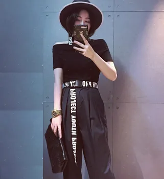 

New Gothic Letters Printed Canvas Belt Unisex Punk Harajuku Street Belt