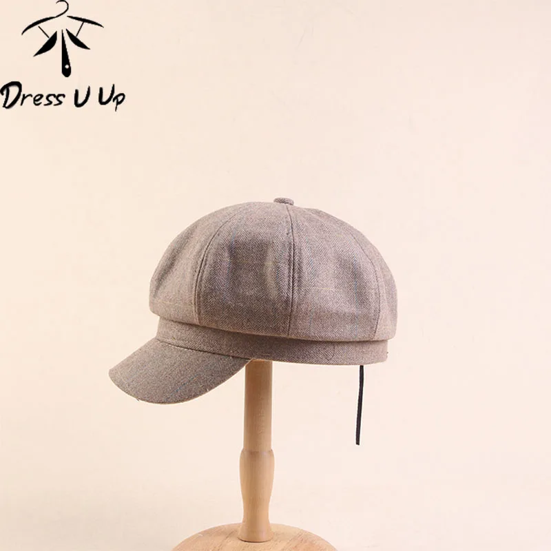 DRESSUUP классический берет шляпа для женщин Весна Лето Восьмиугольные шляпы элегантные утолщенные береты берет для женщин - Цвет: C1