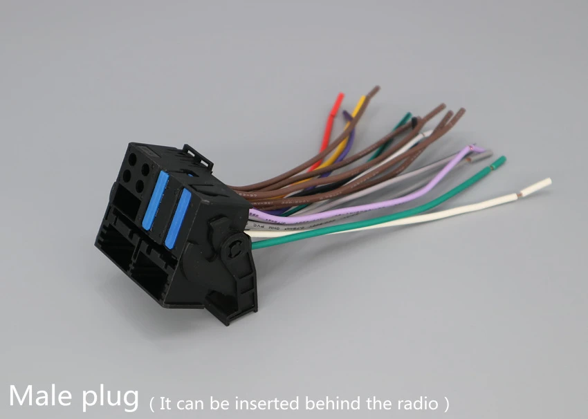 Conector macho para Radio, arnés Peugeot Citroen RD4 RD45 MRN|Cables, adaptadores y enchufes|