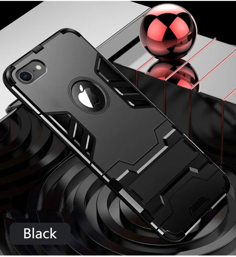 Для iphone 6 Чехол-гибрид Железный человек защитный ударопрочный жесткий чехол-подставка для iphone 7 6s 8 plus и iphone x xr xs max 5 s se