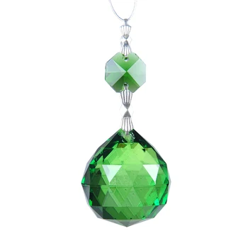 

5pcs/bag Green Beauty Crystal Pendants For Chandeliers 30MM Drop Prisms Light Hanging Ornaments Wedding /Home Decor Ornament