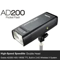 Ad200 ttl 2.4g hss 1/8000 s 포켓 플래시 라이트 더블 헤드 200ws 2900 mah 리튬 배터리 손전등 플래시-에서플래시부터 가전제품 의