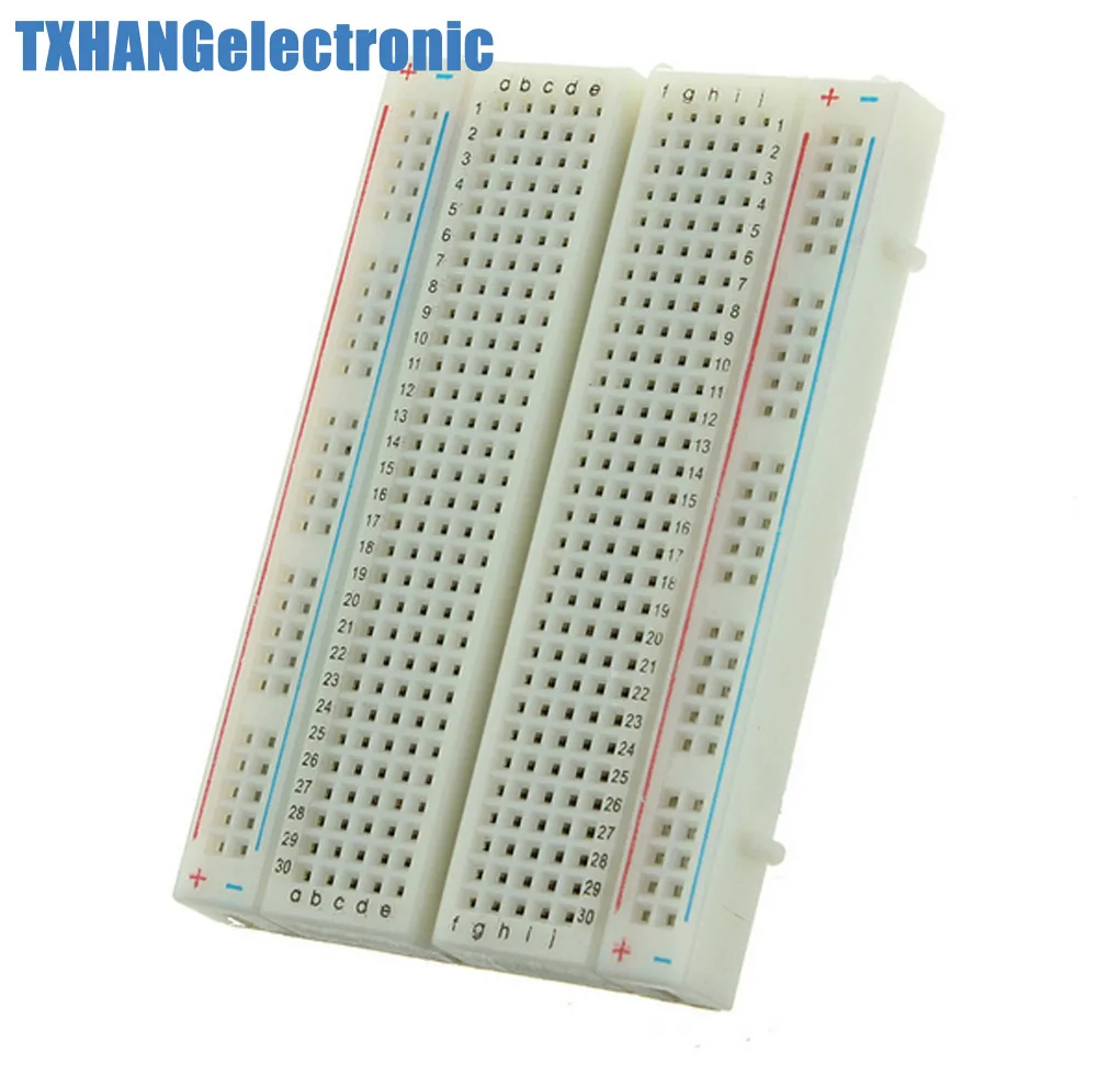Mini Universal Clear Solderless Breadboard 400 Contacts Tie-points Available
